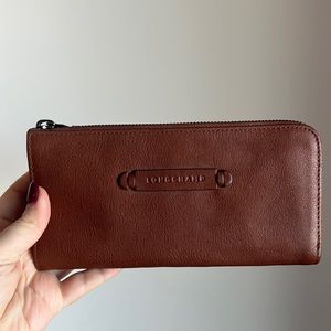 Large brown leather Longchamps wallet